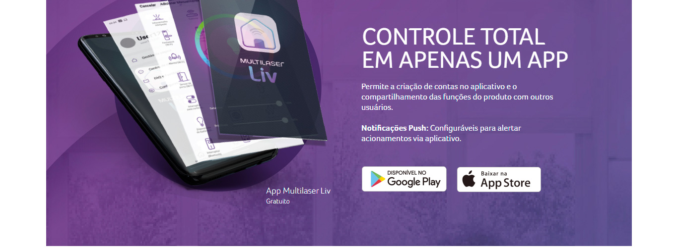 Interruptor Inteligente 1 Tecla Wi-Fi - Multilaser Liv - SE235